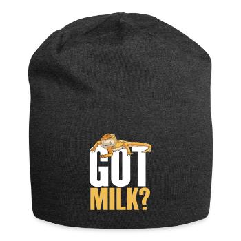 Le dragon barbu aime le lait - Bonnet en jersey - charbon - Devant