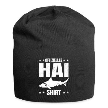 Hai - Offizielles Hai Shirt Haifisch Haifische Hai - Jersey-Beanie - Schwarz - Vorne