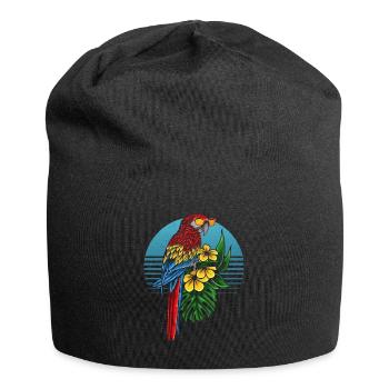 Lustiger Nymphensittich-Vogel Papageien-Vogel - Jersey-Beanie - Schwarz - Vorne
