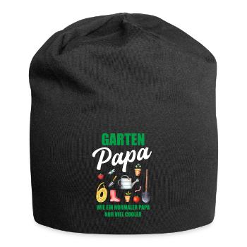 Garten Papa Lustiger Spruch Geschenk Herren - Jersey-Beanie - Schwarz - Vorne