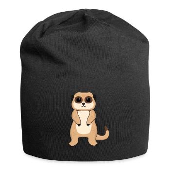 Erdmännchen Liebhaber Geschenk Lustige Tiere - Jersey-Beanie - Schwarz - Vorne