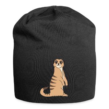 Erdmännchen Liebhaber Geschenk Lustige Tiere - Jersey-Beanie - Schwarz - Vorne