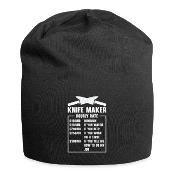 Messer Selbst Schmieden Damast Stahl Schmied - Jersey-Beanie - Schwarz - Vorne