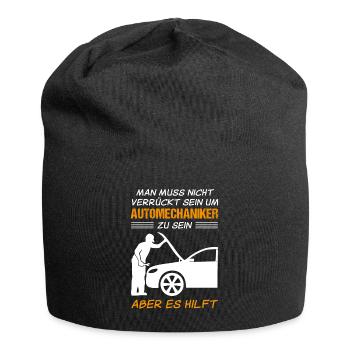 Automechaniker Beruf Lustiger Spruch Geschenk - Jersey-Beanie - Schwarz - Vorne