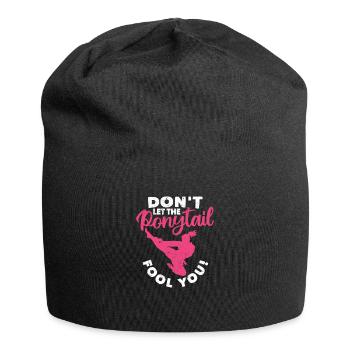 Ne vous laissez pas berner par la queue de cheval Funny - Bonnet en jersey - noir - Devant