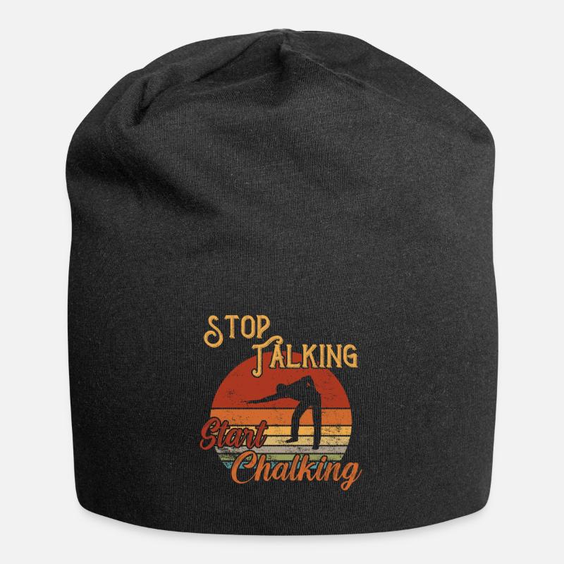 Stop Talking Start Chalking / Billiard Snooker - Jersey Beanie - black