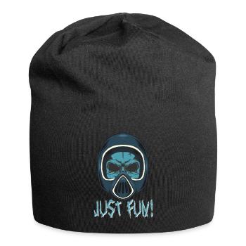 Skull Helmet - Jersey Beanie - black - Front