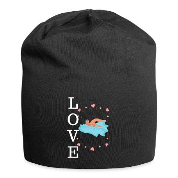 Comedy Schwimmen - Jersey-Beanie - Schwarz - Vorne