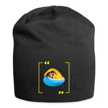 Comedy Schwimmen - Jersey-Beanie - Schwarz - Vorne