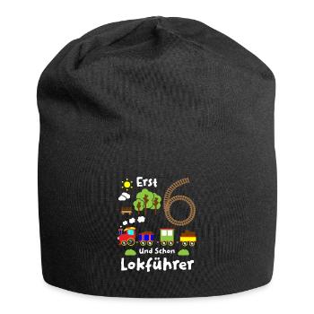 Junge Geburtstag 6 Jahre Zug Eisenbahn Geburtstag - Jersey-Beanie - Schwarz - Vorne