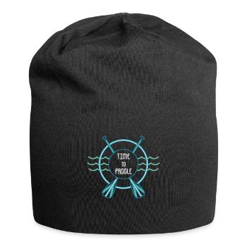 Il est temps de pagayer canoéistes canoë d’eau vive - Bonnet en jersey - noir - Devant