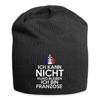 Frankreich Franzose Französisches - Jersey-Beanie - Schwarz - Vorne