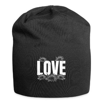 LOVE Sea Urchin Sea Creature Sea Urchin Lovers LOVE - Jersey Beanie - black - Front