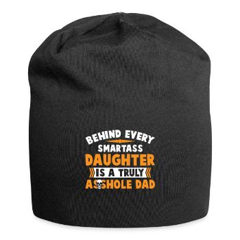 Smartass Daughter Is A Truly Asshole Dad - Jersey-Beanie - Schwarz - Vorne