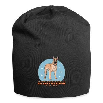 Belgian Malinois Dad Dog Owner Dog Gift - Jersey Beanie - black - Front