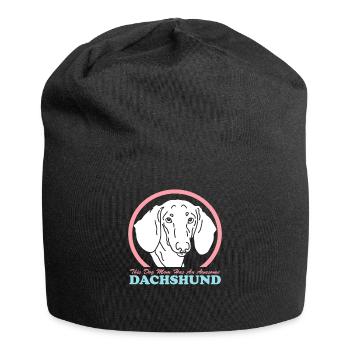 Dachshund Mom Dackel Hundebesitzerin Geschenk - Jersey-Beanie - Schwarz - Vorne