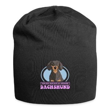 Dachshund Mom Dackel Hundebesitzer Geschenk - Jersey-Beanie - Schwarz - Vorne