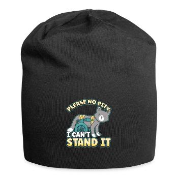 Handicap Wheelchair Design for an Amputation - Jersey-Beanie - Schwarz - Vorne