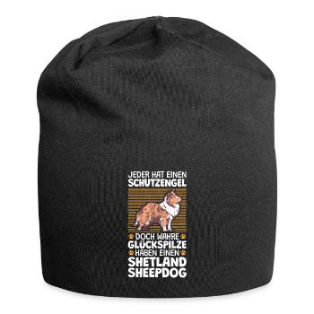 Mein Shetland Sheepdog ist mein Schutzengel - Jersey-Beanie - Schwarz - Vorne