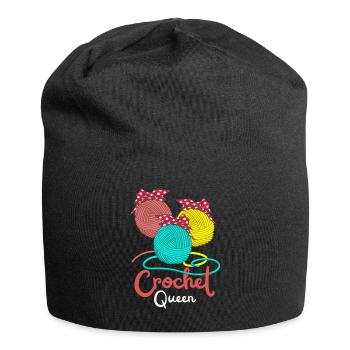 Cute Crochet Art For Knitter & Crocheter - Jersey-Beanie - Schwarz - Vorne