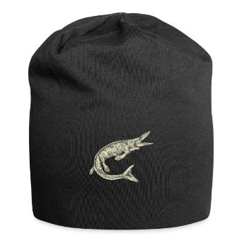 Mosasaurus I Meeresreptiel Kreidezeit Fossilien - Jersey-Beanie - Schwarz - Vorne