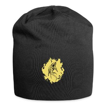 Mosasaurus I Meeresreptiel Kreidezeit Fossilien - Jersey-Beanie - Schwarz - Vorne