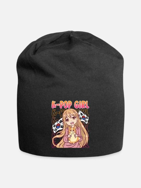 K-Pop Girl K-Drama Kpop - Bonnet en jersey - noir