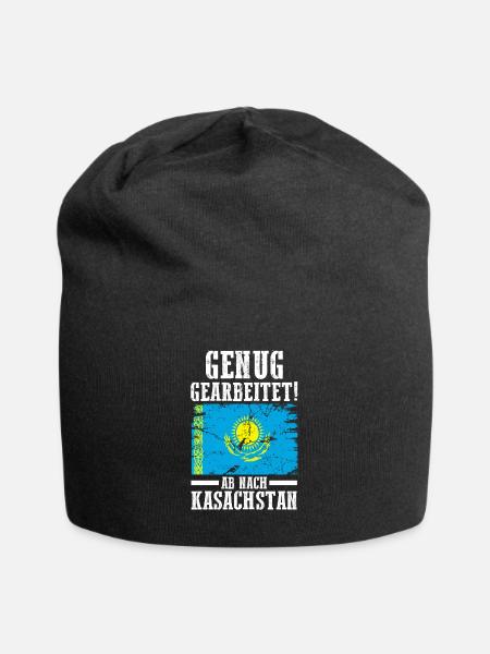 Urlaub Kasache Kasachstan - Jersey-Beanie - Schwarz
