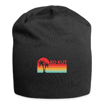 Vintage Thaïlande Vacances Asie Coucher de Soleil Ko Kut - Bonnet en jersey - noir - Devant