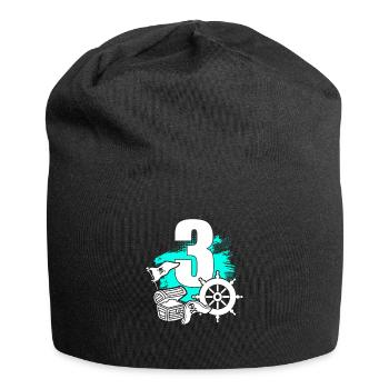Pirate 3 years old - Jersey Beanie - black - Front