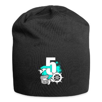 Pirate 5 years old - Jersey Beanie - black - Front
