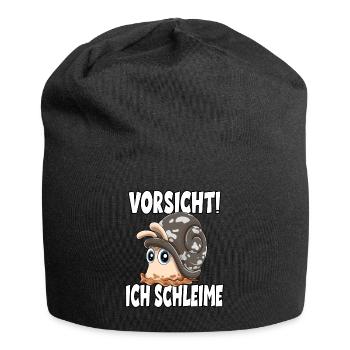 Vorsicht Ich Schleime für einen - Jersey-Beanie - Schwarz - Vorne