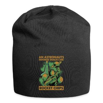 Astronauts Eat Rocket Chips For Breakfast - Jokes - Jersey Beanie - black - Front
