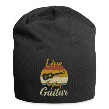 Live to play Guitar / Gitarre - Jersey Beanie - black - Front