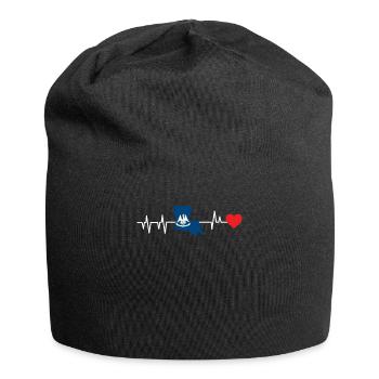 Louisiana herzschlag geschenk - Jersey-Beanie - Schwarz - Vorne