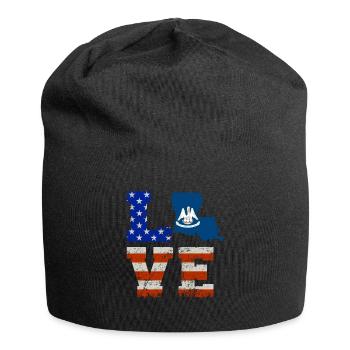 Cher cadeau louisiana Usa drapeaux - Bonnet en jersey - noir - Devant