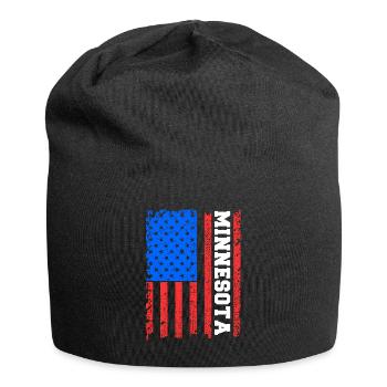 Minnesota Usa flag gift - Jersey Beanie - black - Front