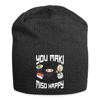 Ninja Ninjutsu Judo Katana Kids Shuriken Warrior - Jersey Beanie - charcoal grey - Front