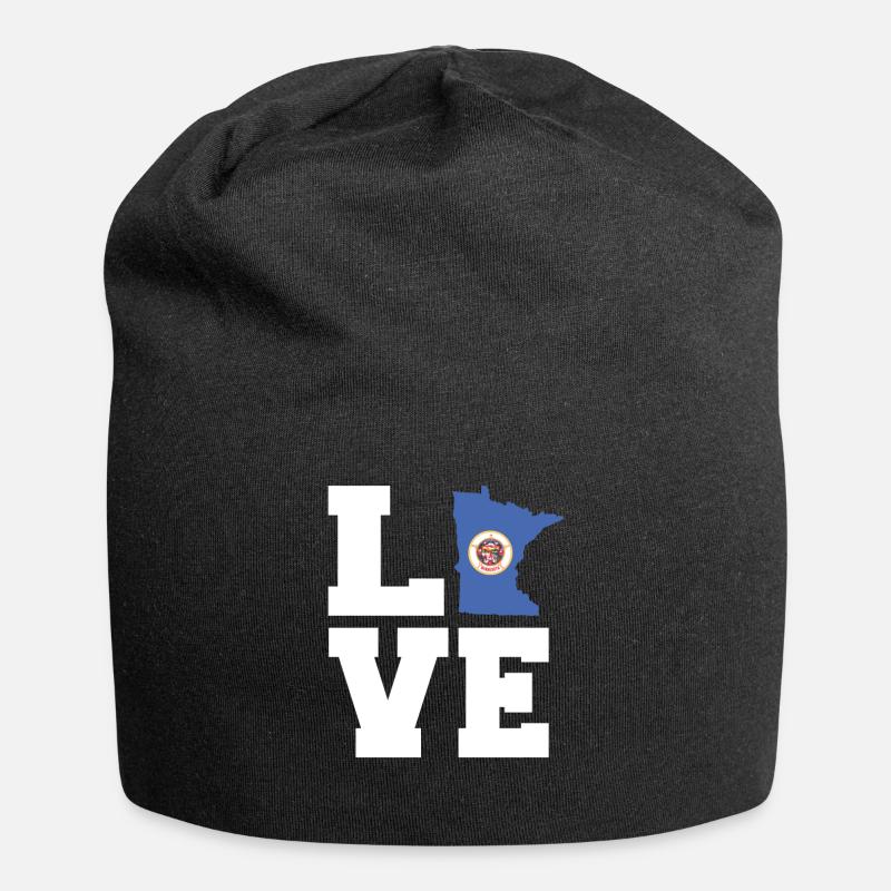 Fier cadeau du drapeau du Minnesota - Bonnet en jersey - noir