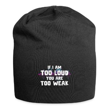 DJ Geschenk Musik Discjockey Disco Techno Rave - Jersey-Beanie - Schwarz - Vorne