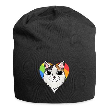 Chat LGBT Turc Van Rainbow - Bonnet en jersey - noir - Devant