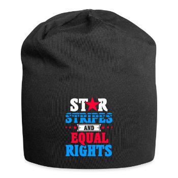 Stars, stripes and equality - Jersey Beanie - black - Front