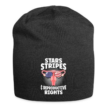 Stars Stripes & Reproductive Rights - Jersey Beanie - charcoal grey - Front