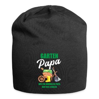 Garten Papa Lustiger Spruch Geschenk Herren - Jersey-Beanie - Schwarz - Vorne