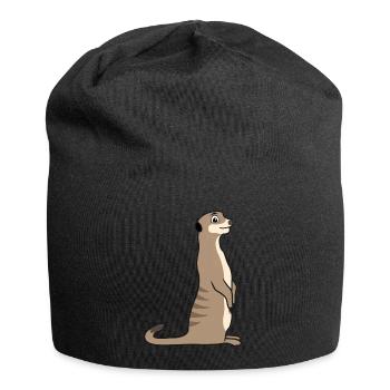 Erdmännchen Liebhaber Geschenk Lustige Tiere - Jersey-Beanie - Schwarz - Vorne