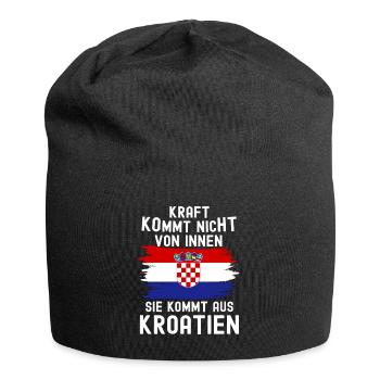 Kroatien Tshirt - Jersey-Beanie - Schwarz - Vorne
