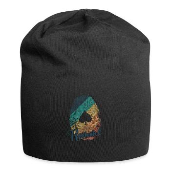 Rummy Play Fingerprint Card Game Romme - Jersey Beanie - black - Front