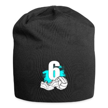 Volleyball 6 years old Volleyball player 6th birthday - Jersey Beanie - black - Front