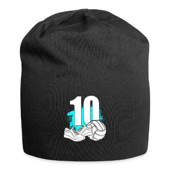 Volleyball 10 years old Volleyball 10th birthday - Jersey Beanie - black - Front