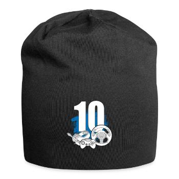 Contrôleur de jeu 10 ans Gamer 10 anniversaire - Bonnet en jersey - noir - Devant